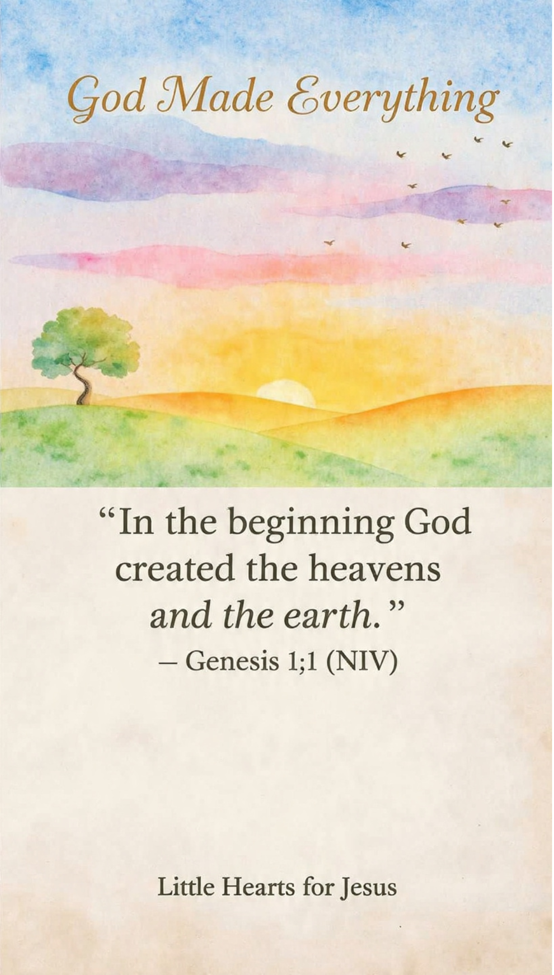Free Genesis 1:1 Printable cover